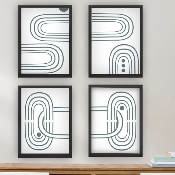 4‎ Modern minimalist  illustrate art print - Picture 1 of 6